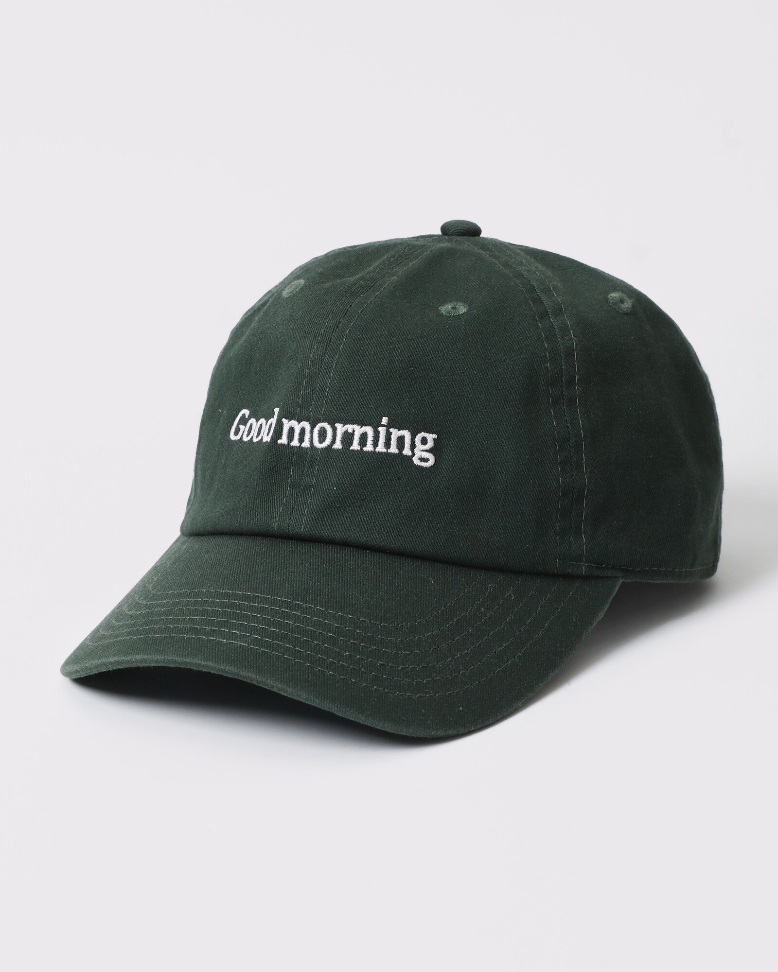 Good Morning dad hat Dark Green