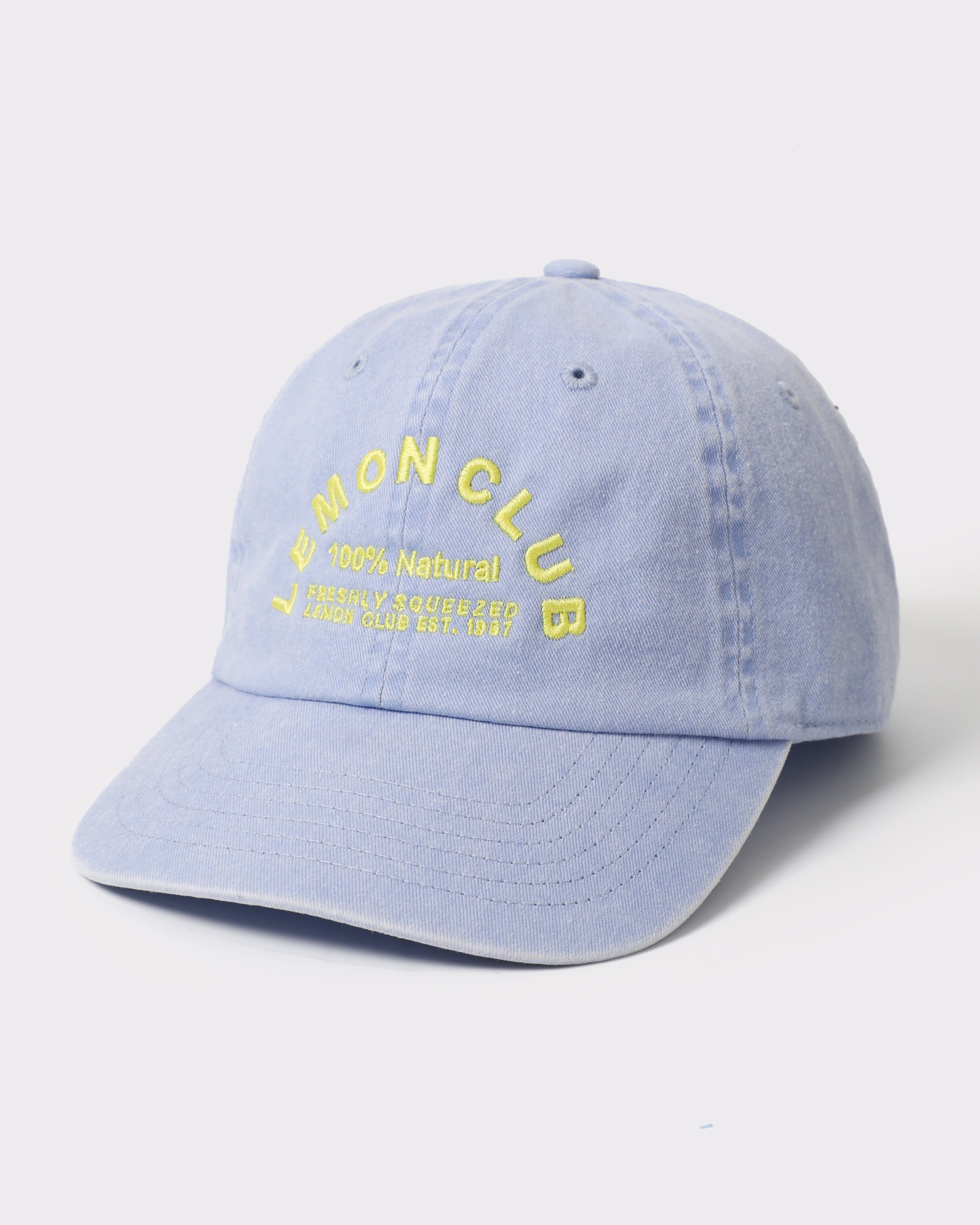 Lemon Club Embroidered Washed Cotton Baseball Cap