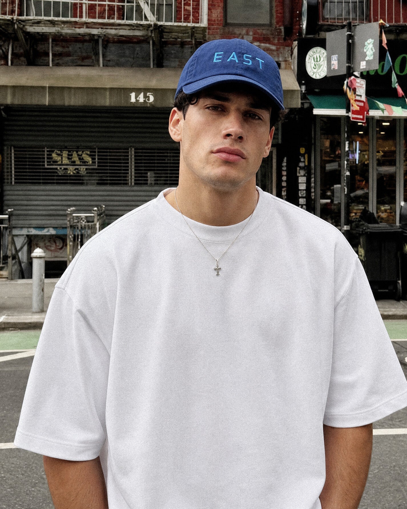 East Embroidered Washed Cotton Dad Hat