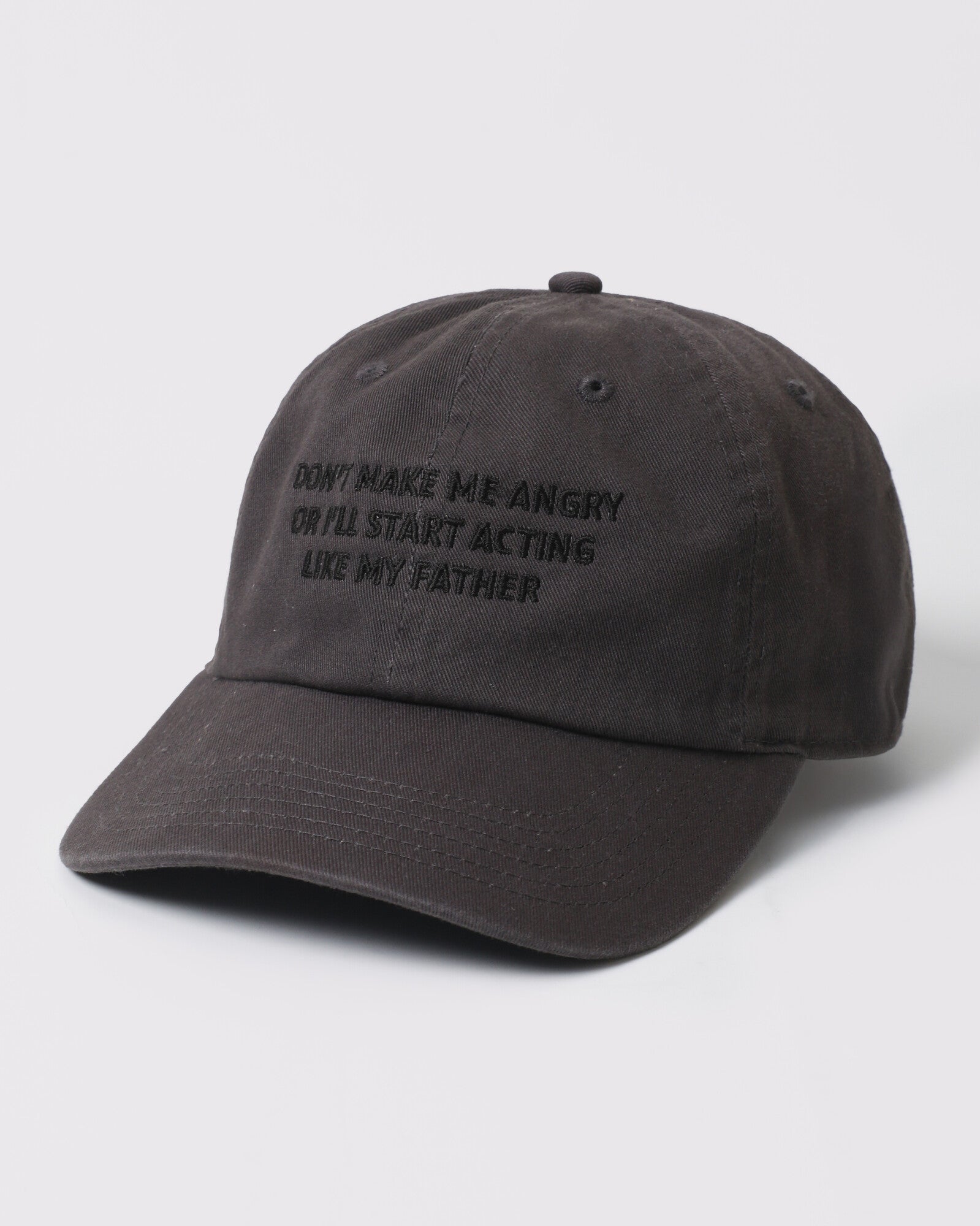 Don't Make Me Angry dad hat Charcoal
