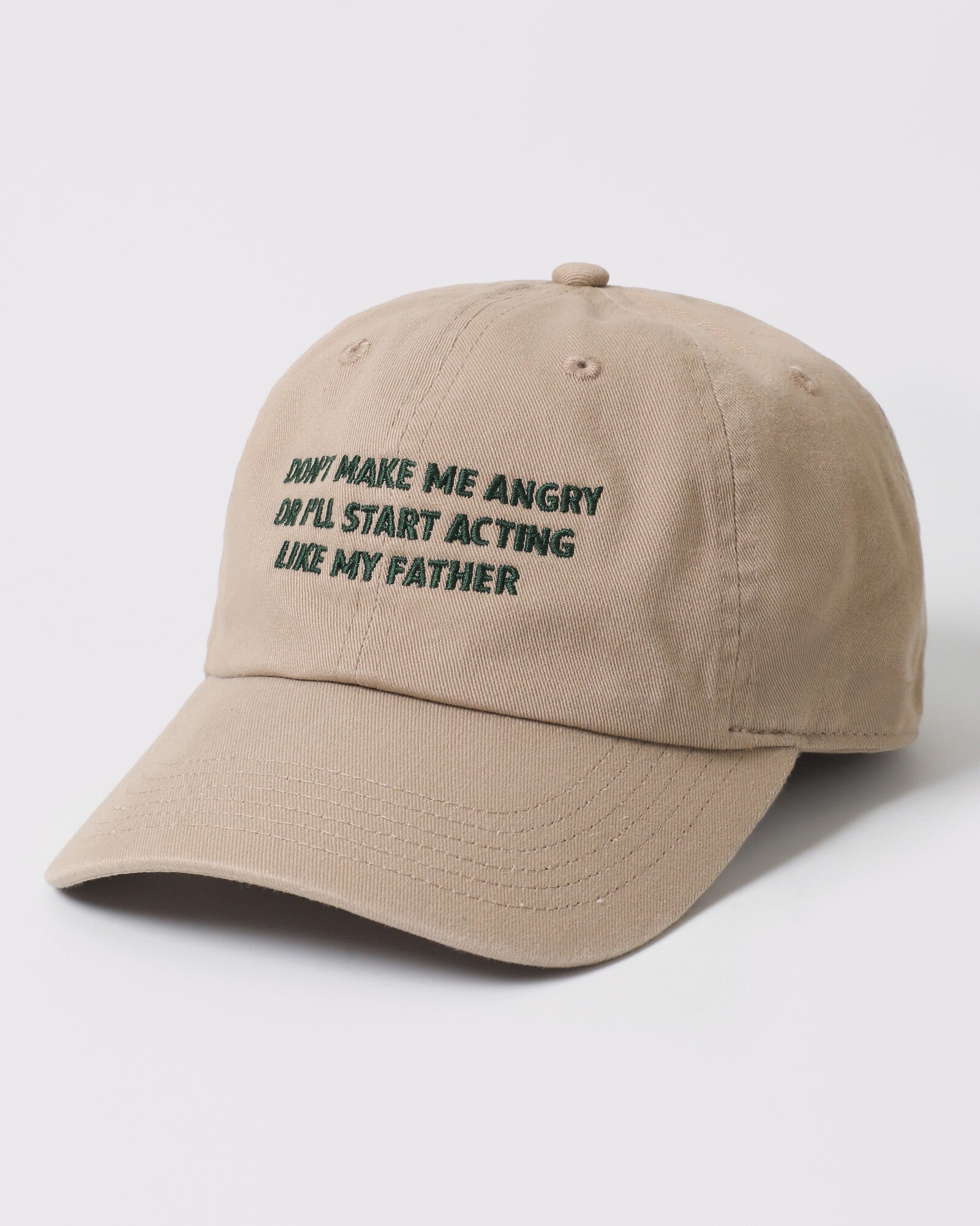 Don't Make Me Angry dad hat Khaki