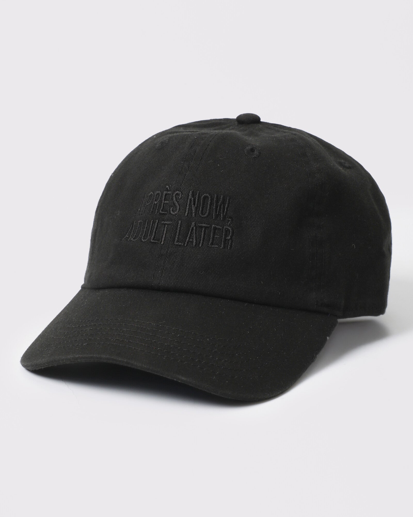 Apres Now Adult Later dad hat Black