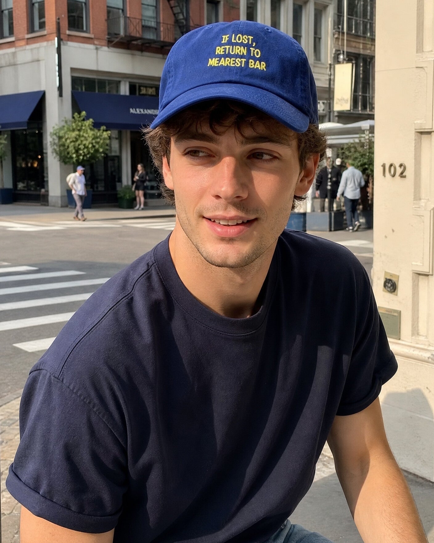 If Lost Return To Nearest Bar Embroidered Washed Cotton Dad Hat