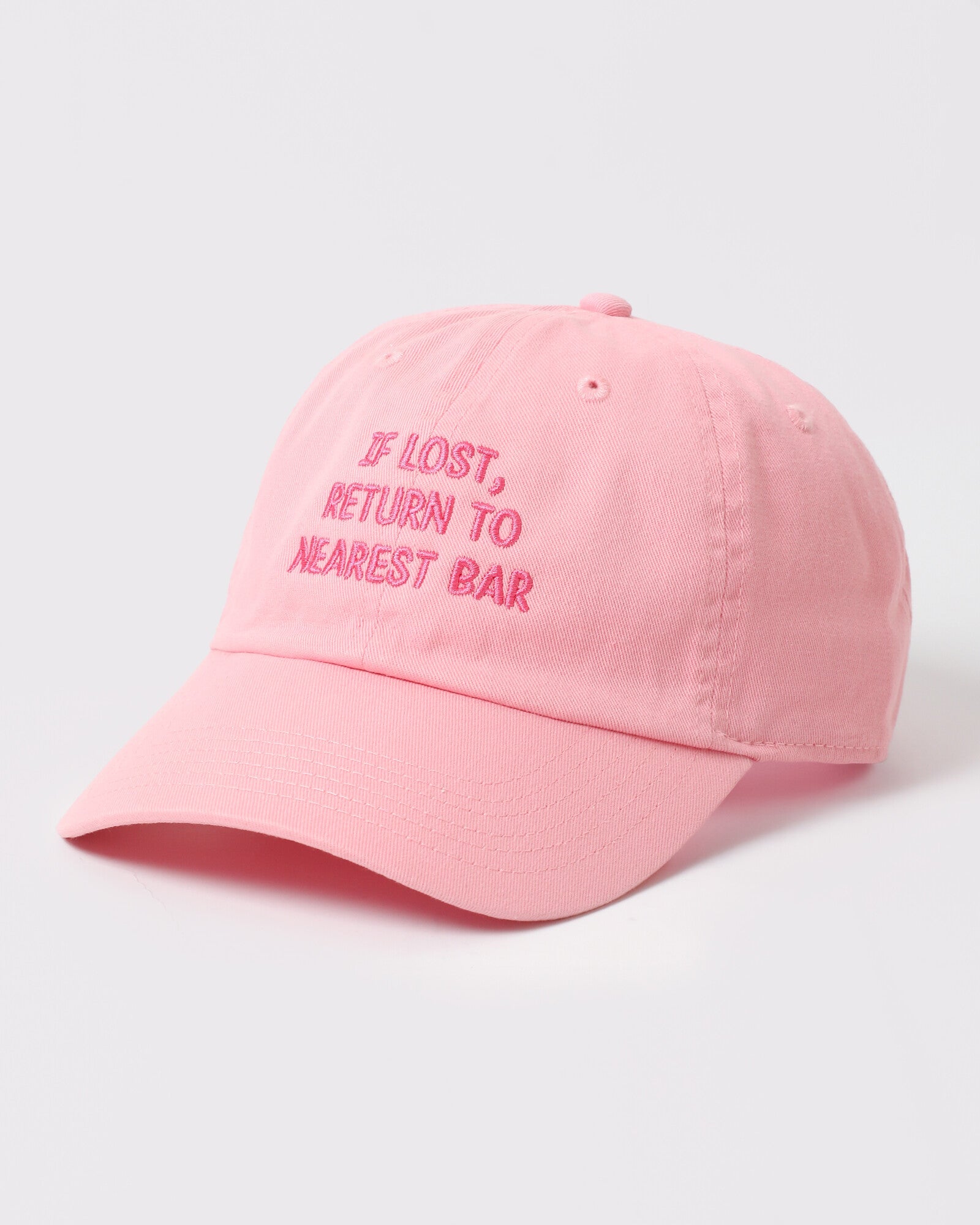 If Lost Return To Nearest Bar dad hat Light Pink