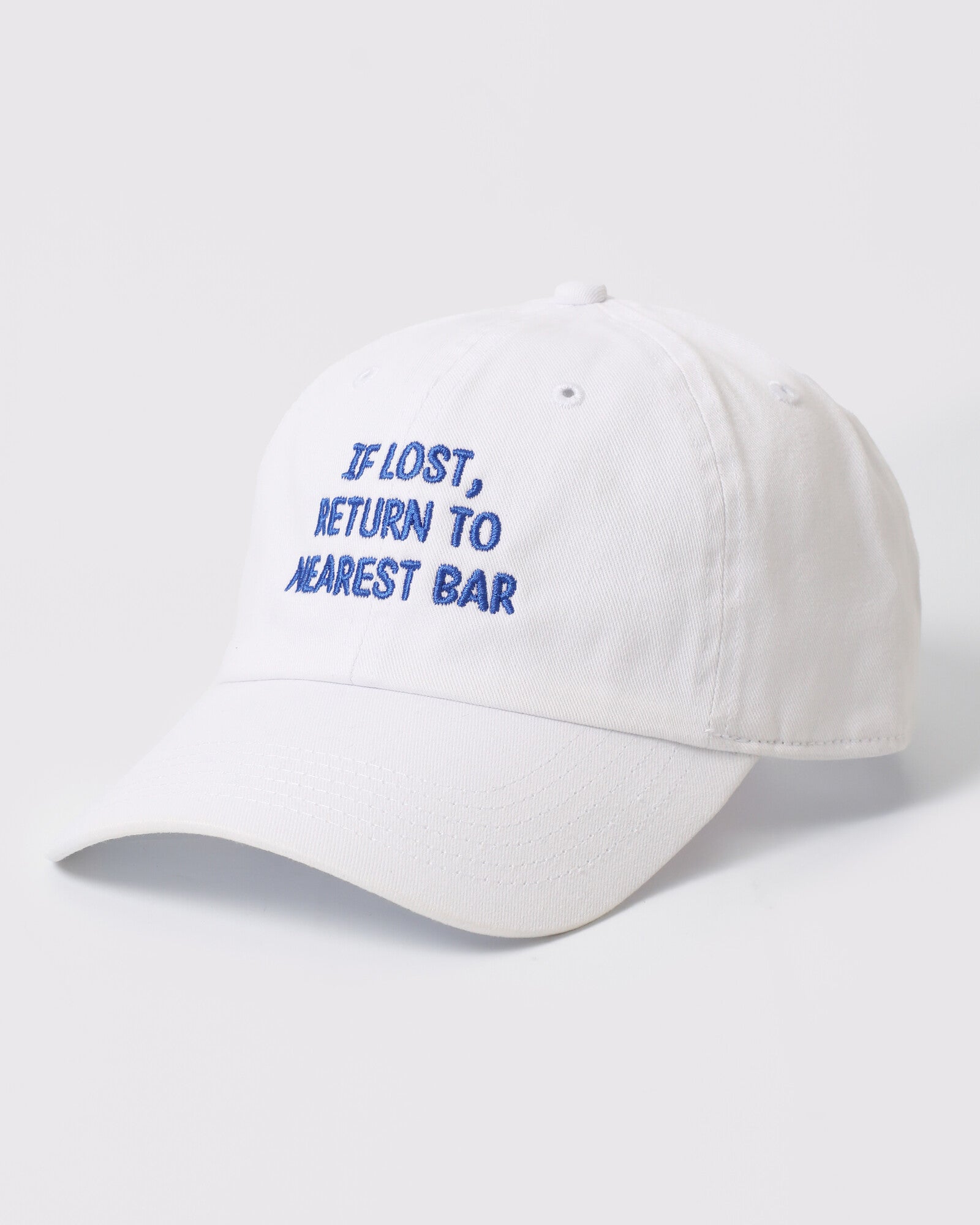 If Lost Return To Nearest Bar dad hat White