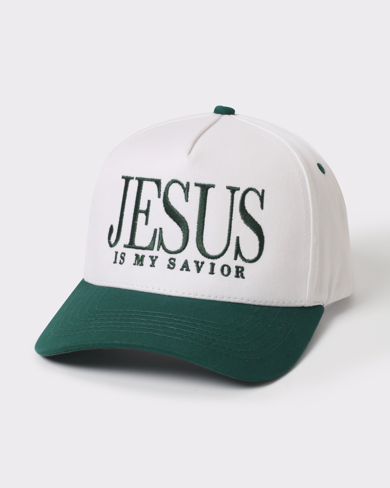 Jesus Is My Savior trucker Dark Green