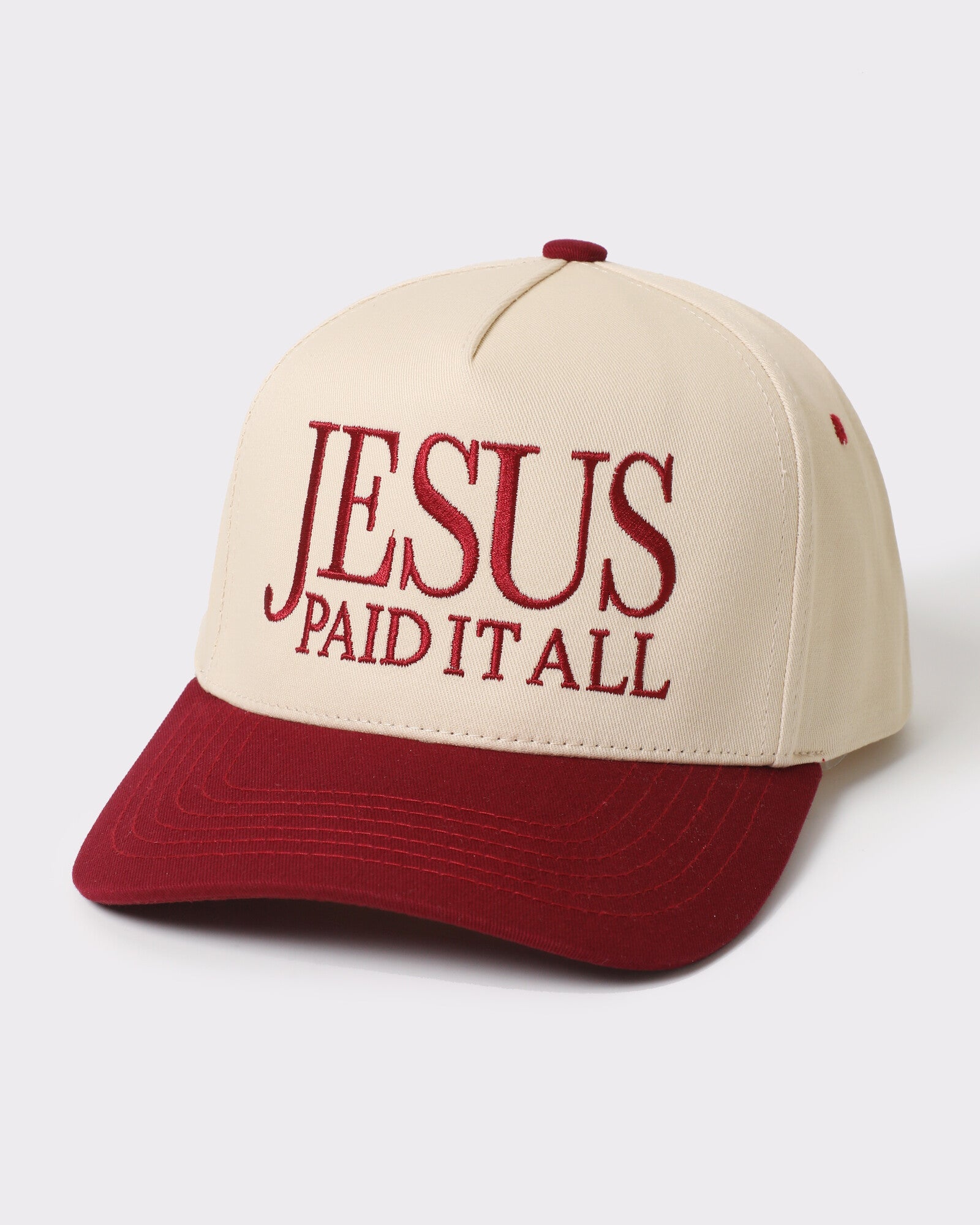 Jesus Paid It All trucker Burgundy
