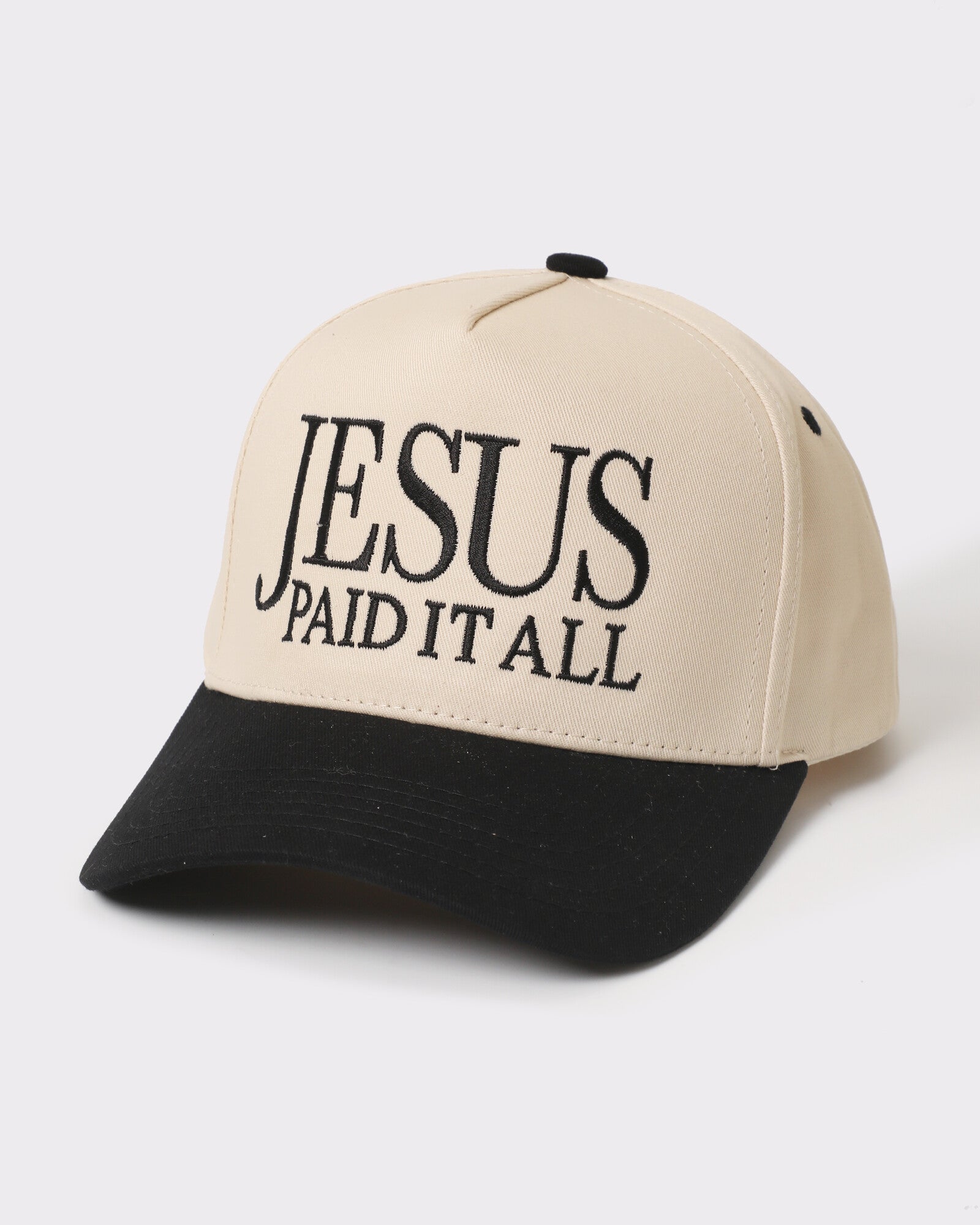 Jesus Paid It All trucker Black