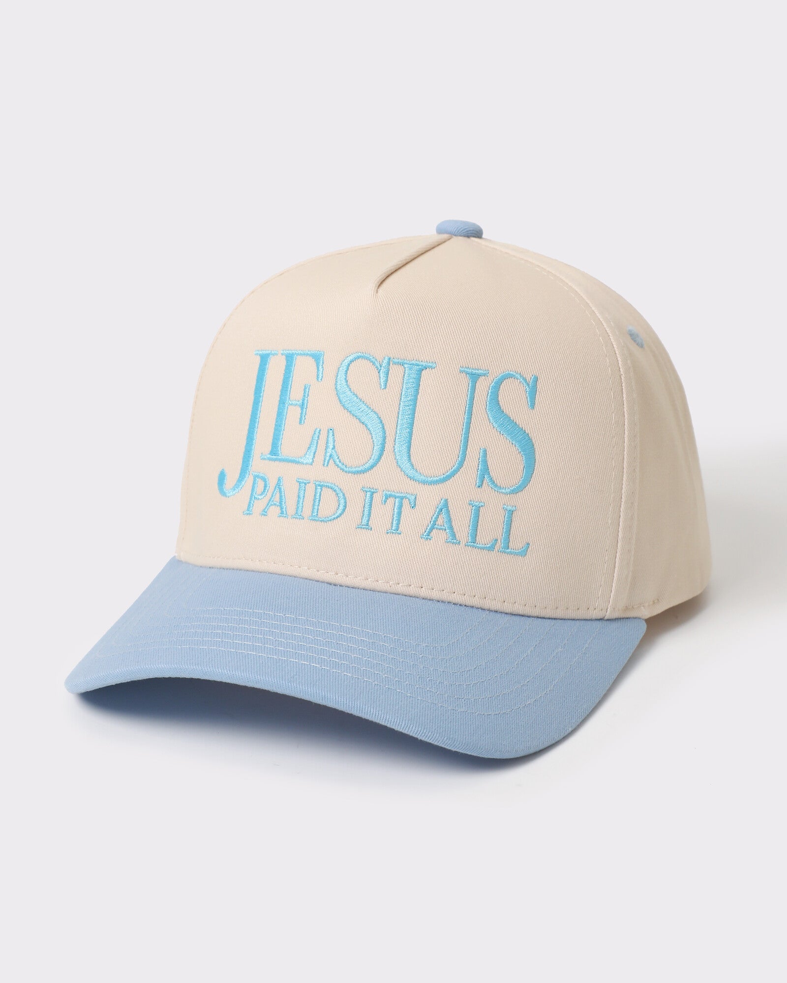 Jesus Paid It All trucker Sky Blue
