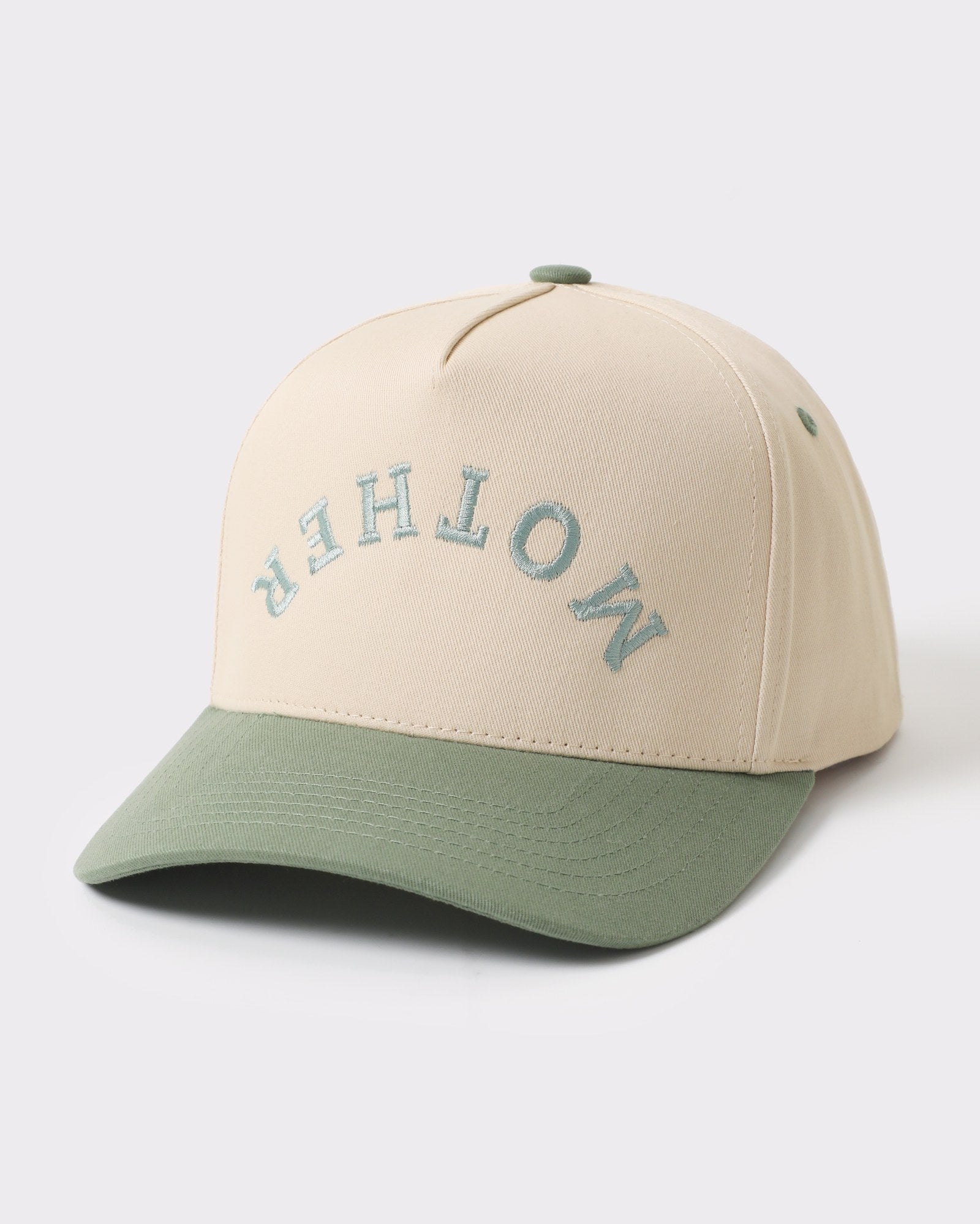 Mother Embroidered Two-Tone Cotton Cap