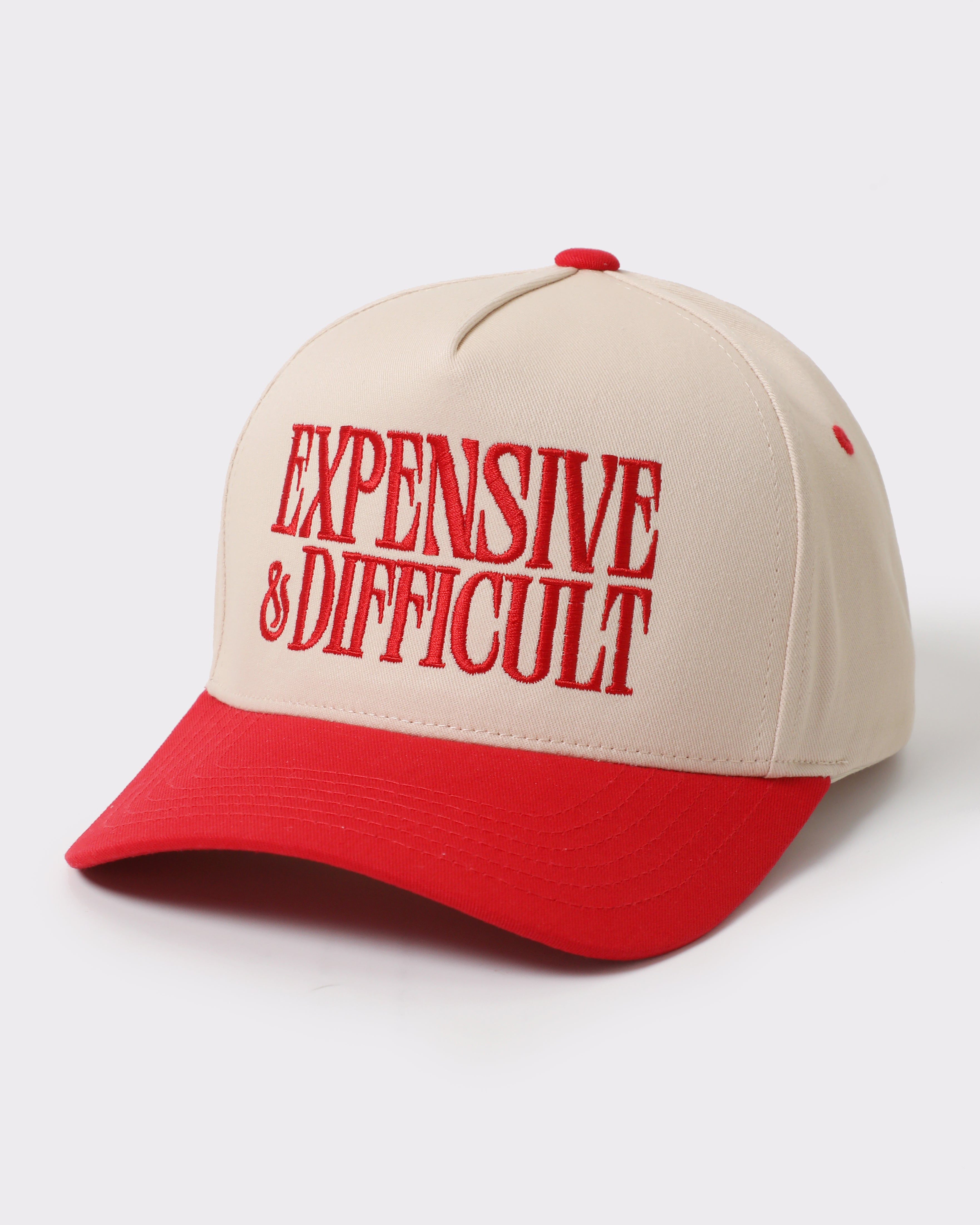 Expensive & Difficult Embroidered Two-Tone Trucker Hat