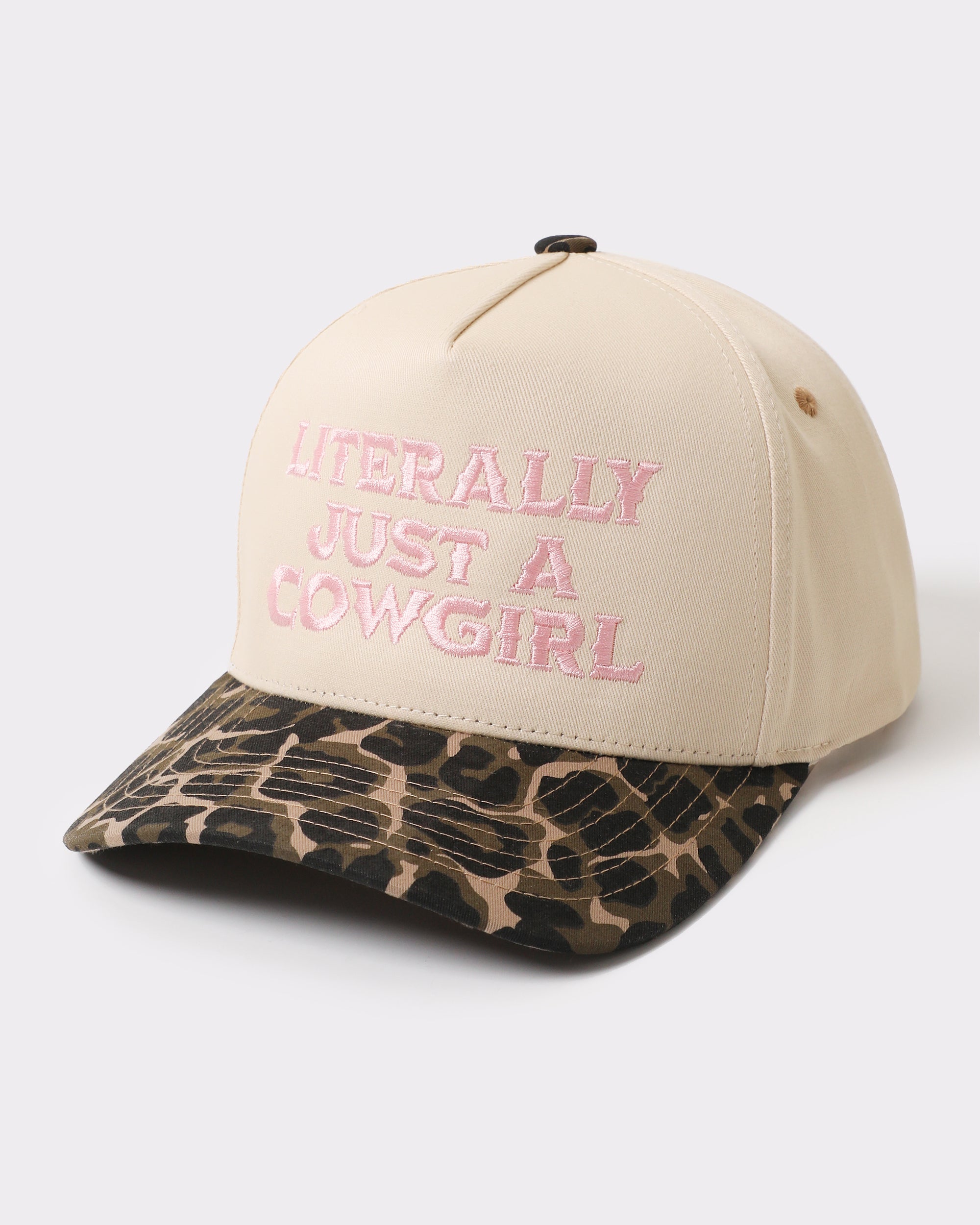 Literally Just A Cowgirl Embroidered Trucker Hat
