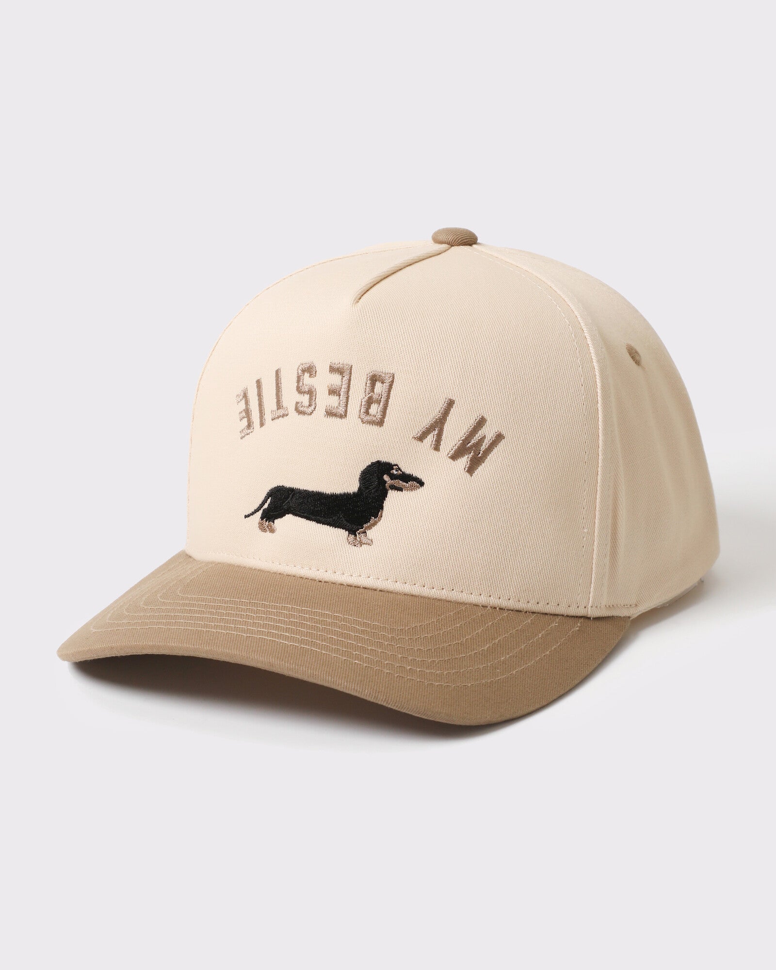 My Bestie Dachshund trucker Beige