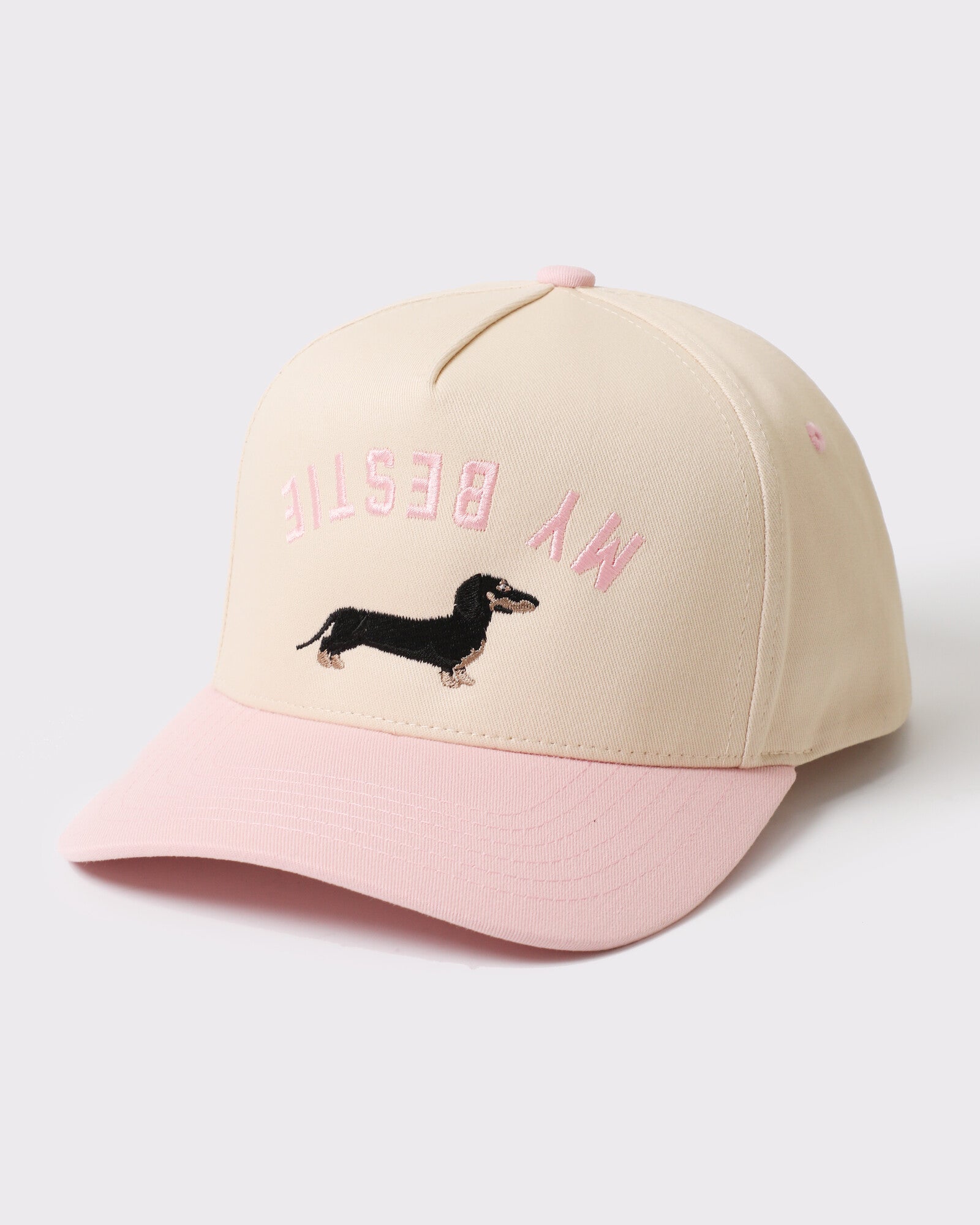 My Bestie Dachshund trucker Light Pink