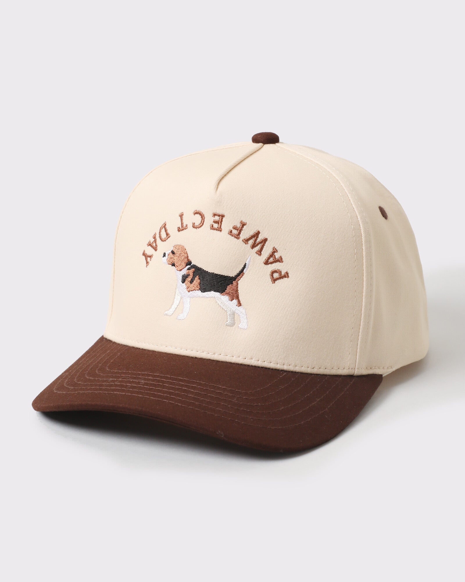 Pawfect Day Beagle Embroidered Two-Tone Trucker Hat - Monster Artwork