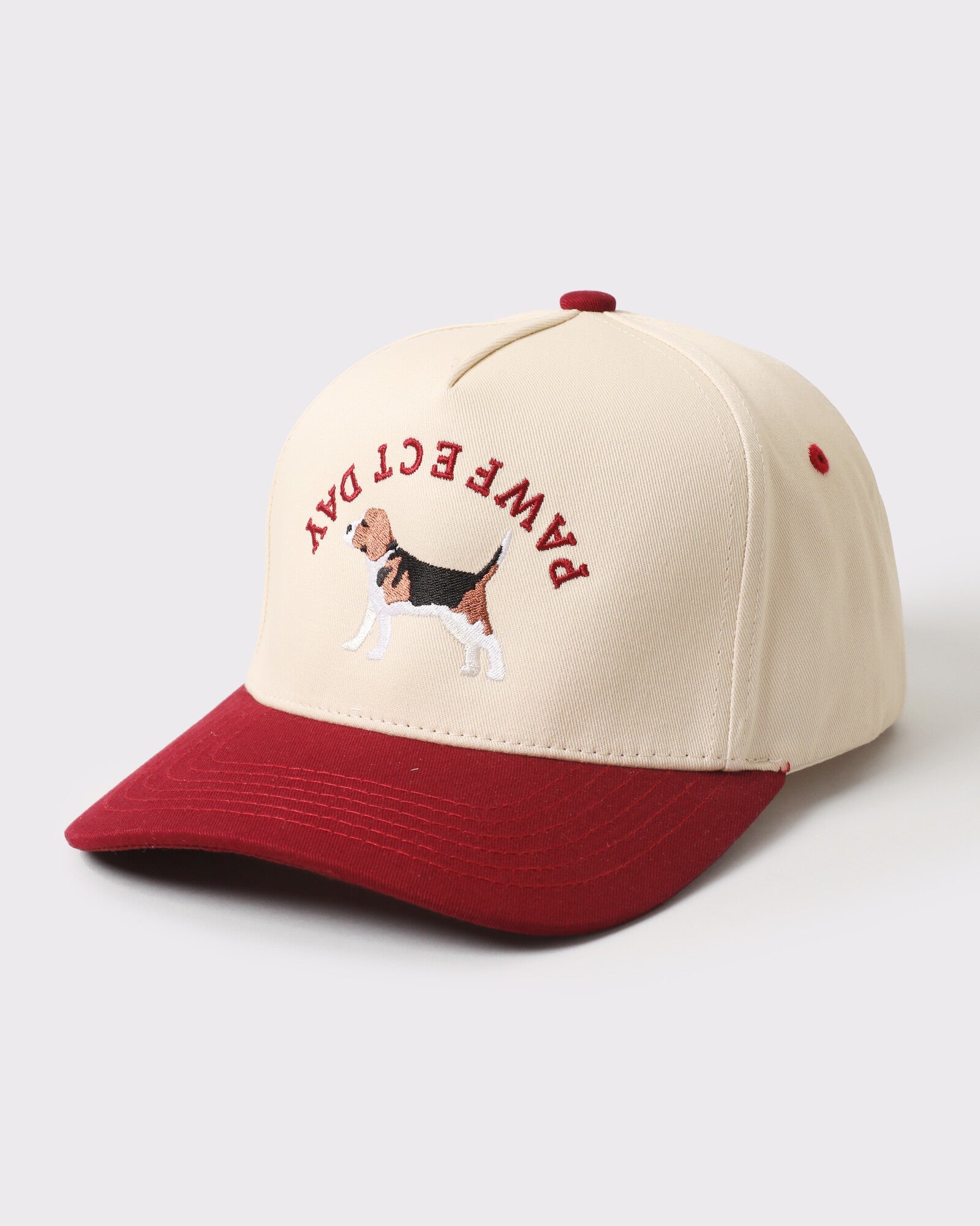 Pawfect Day Beagle trucker Burgundy