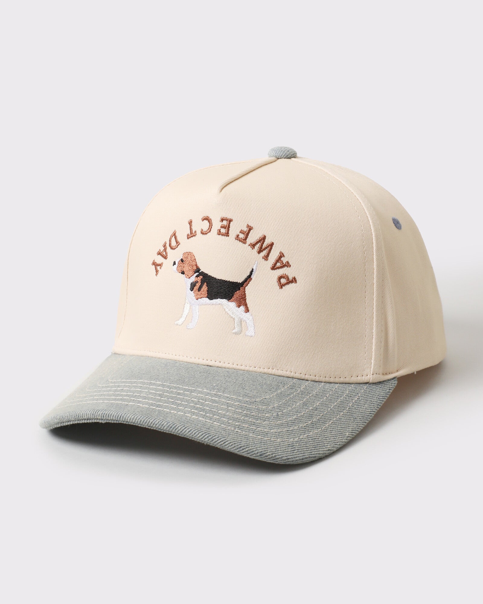 Pawfect Day Beagle trucker Light Denim