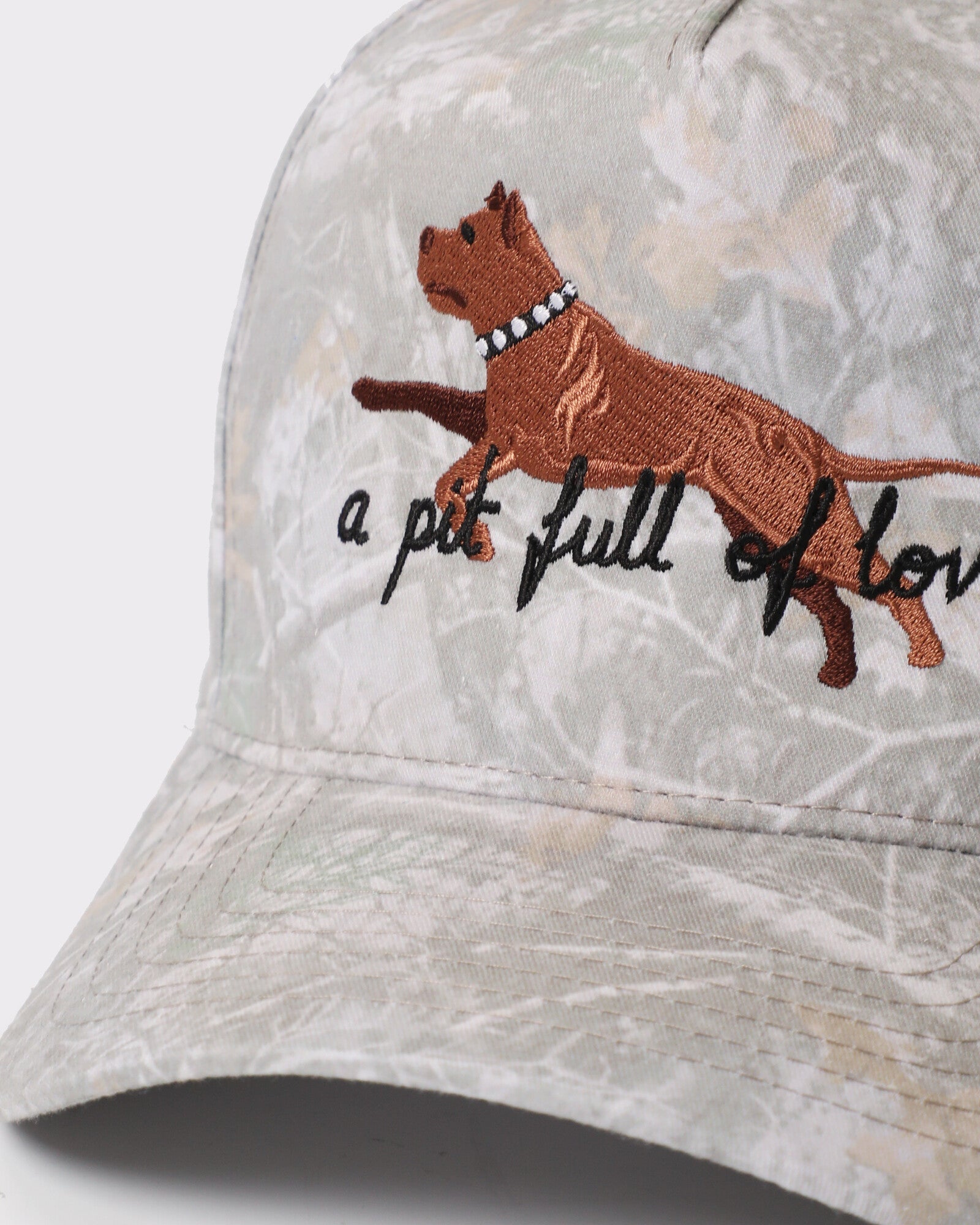 A Pit Full Of Love Pitbull Embroidered Camo Trucker Hat