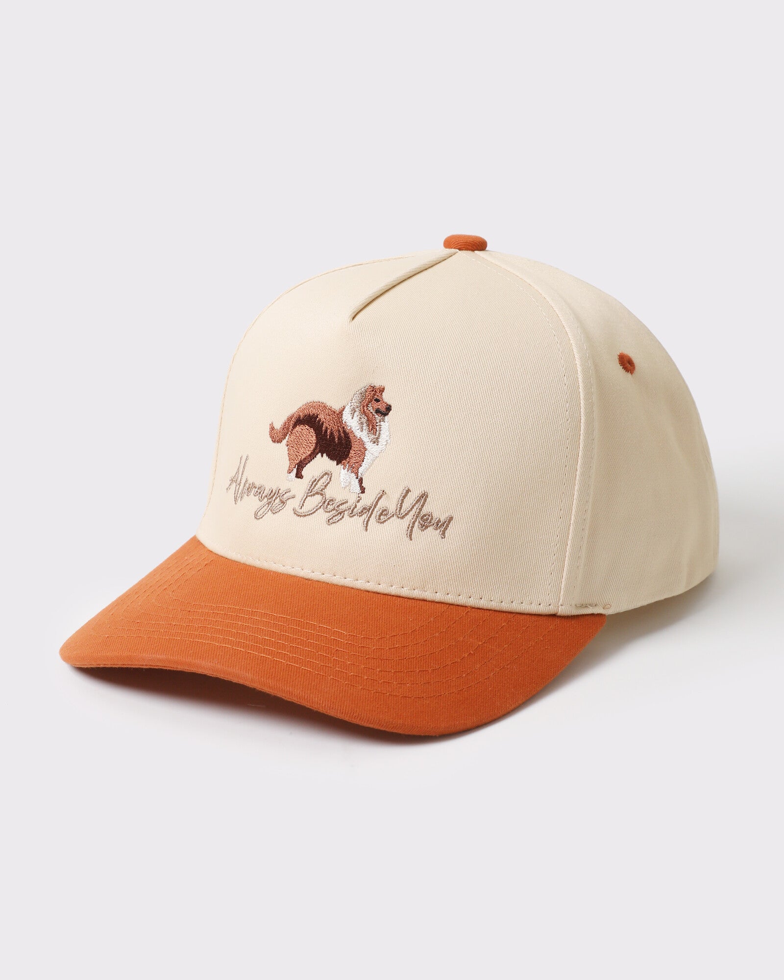 Always Beside You Collie Embroidered Two-Tone Trucker Hat - Monster Artwork