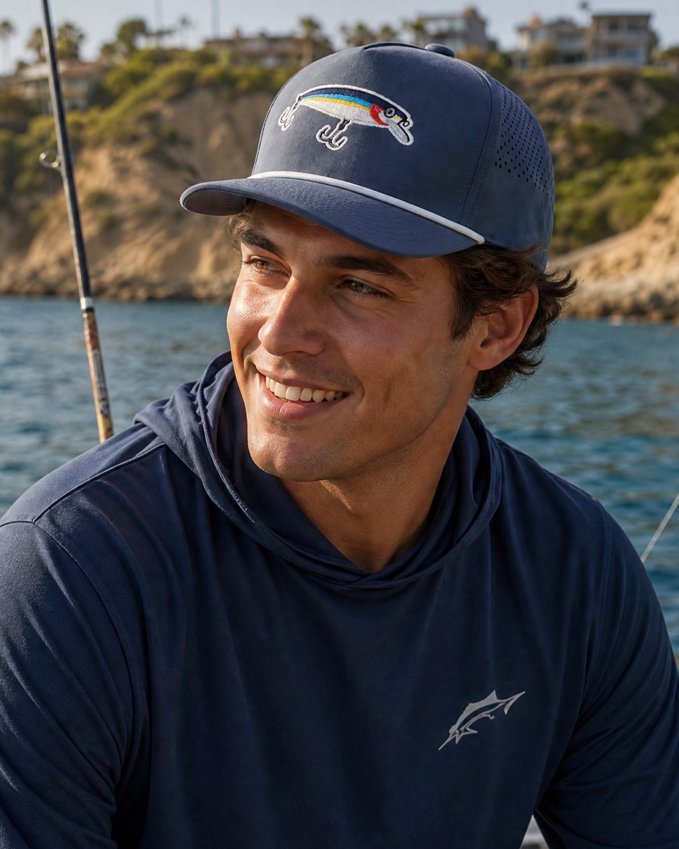 Fishing Lure Embroidered Performance Rope Trucker Hat