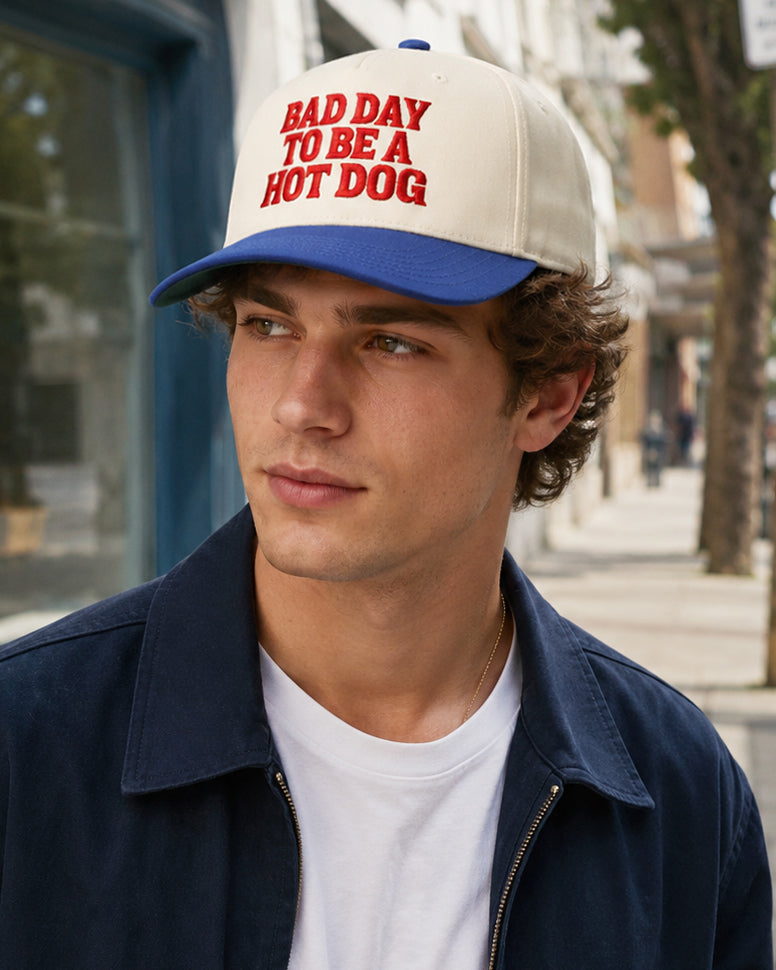 Bad Day To Be A Hot Dog Embroidered Mid Profile Trucker Hat
