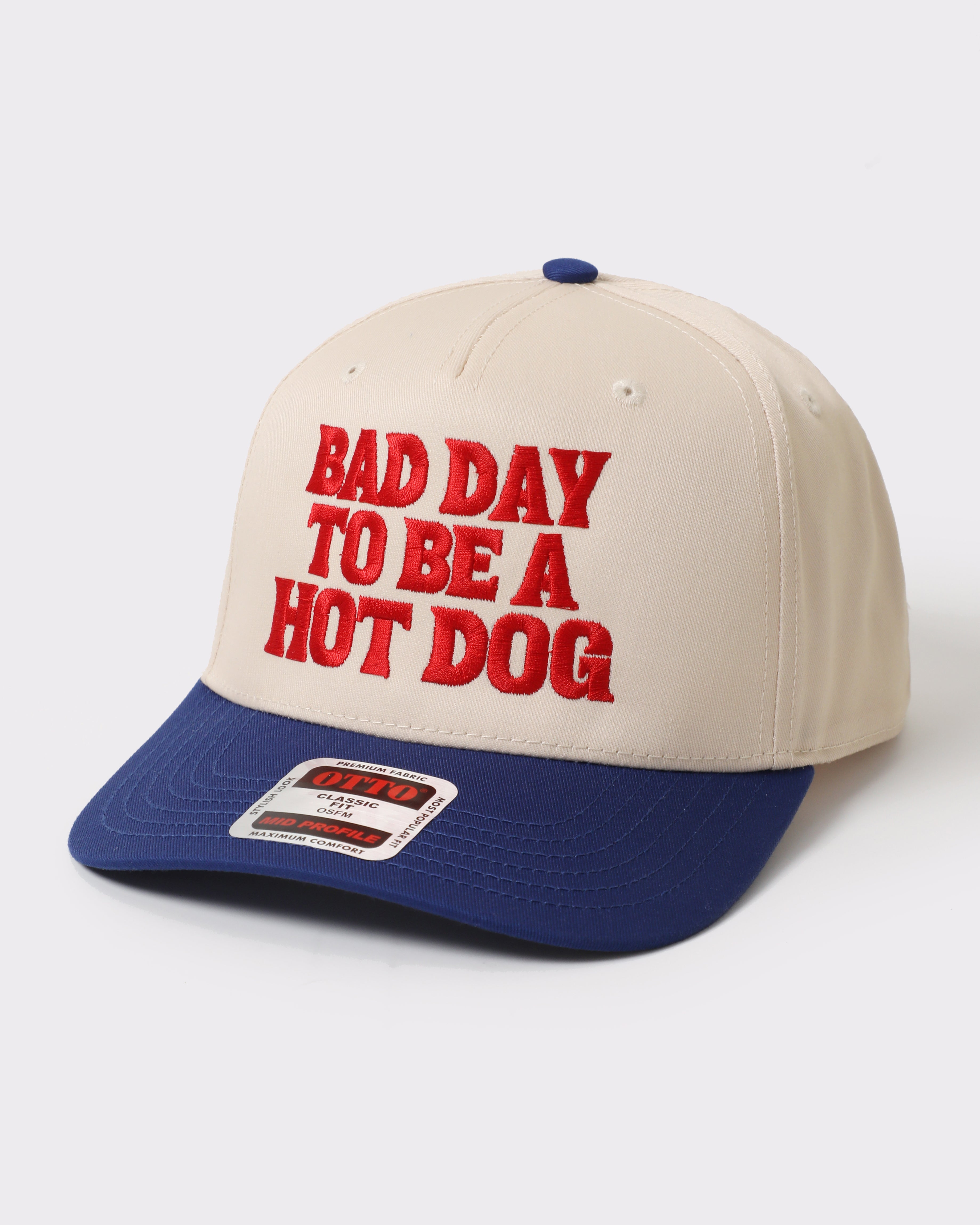 Bad Day To Be A Hot Dog Embroidered Mid Profile Trucker Hat