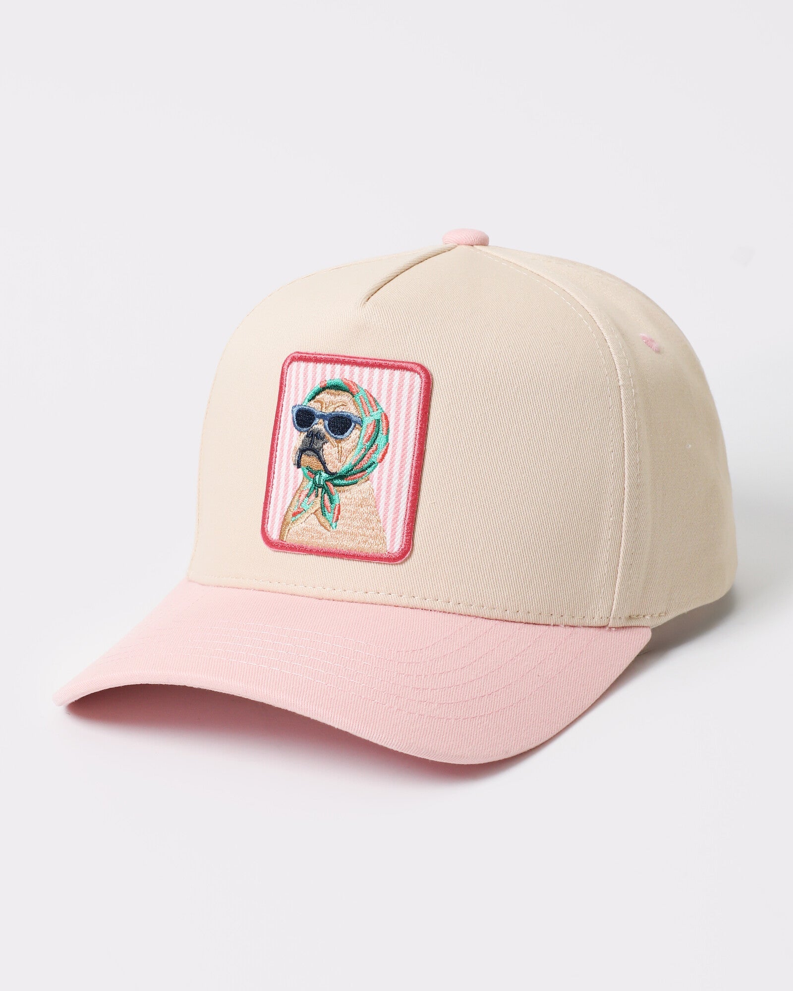 Cool Dog patch trucker Light Pink