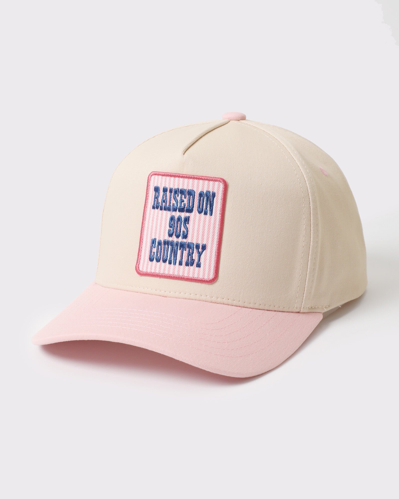 Raised On 90s Country two-tone trucker Light Pink