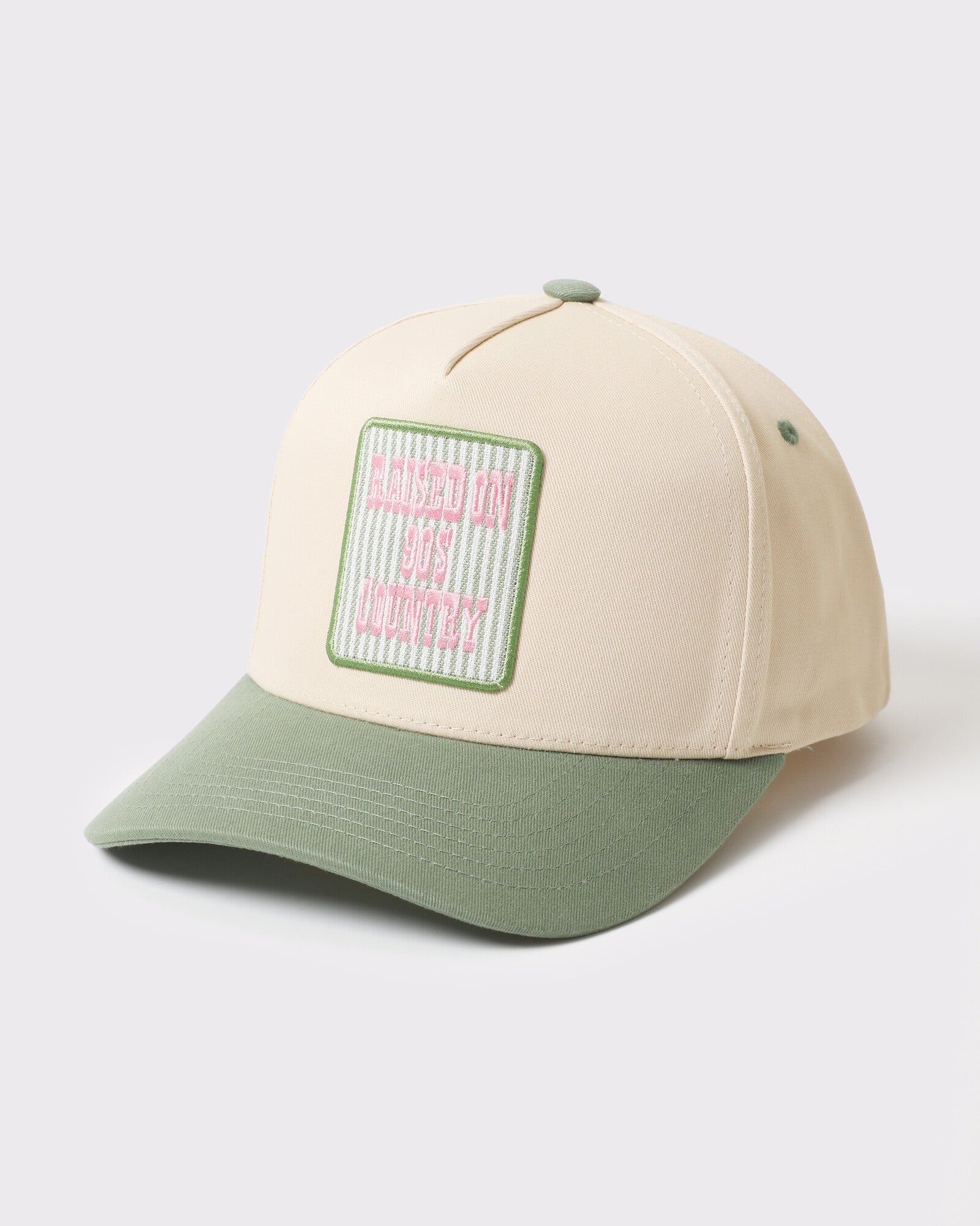 Raised On 90s Country two-tone trucker Sage