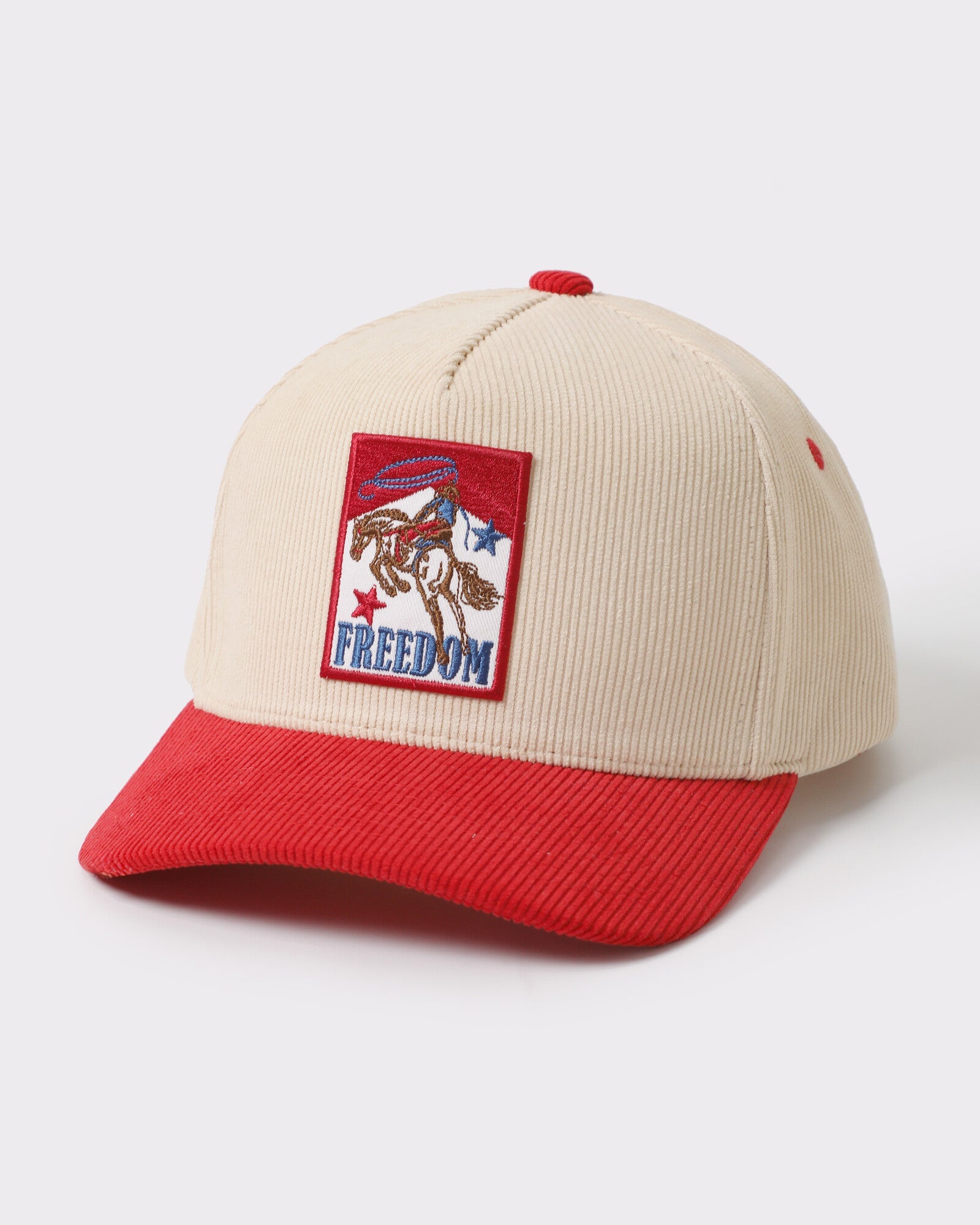Freedom Rodeo corduroy trucker Red