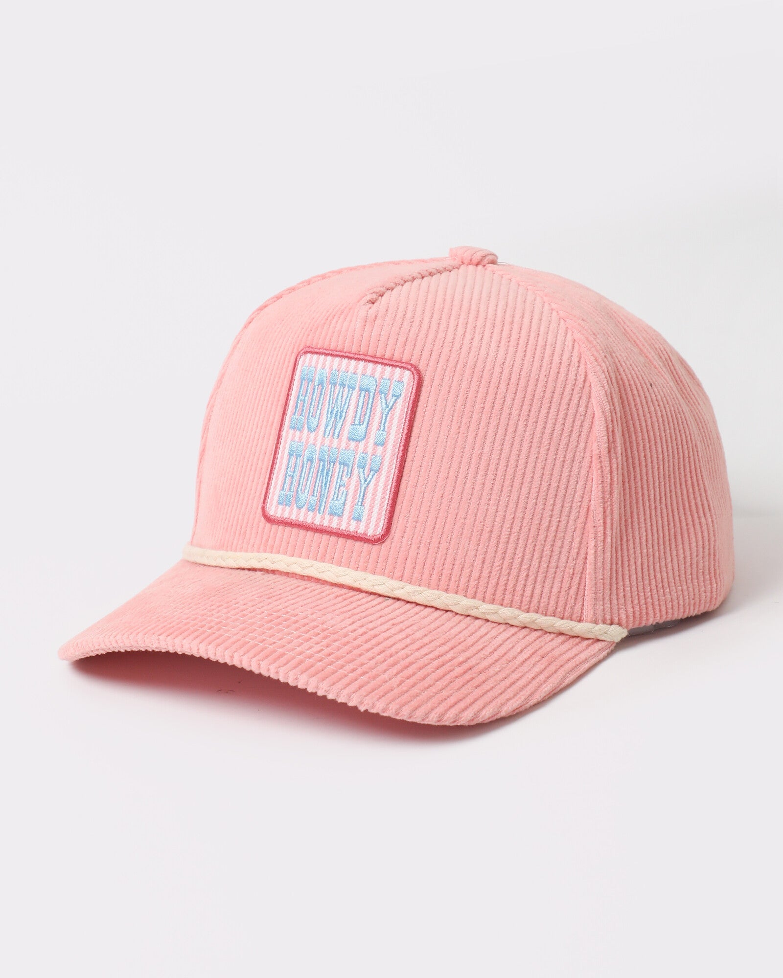 Praise The Lord Patch Corduroy Rope Trucker Hat - Monster Artwork