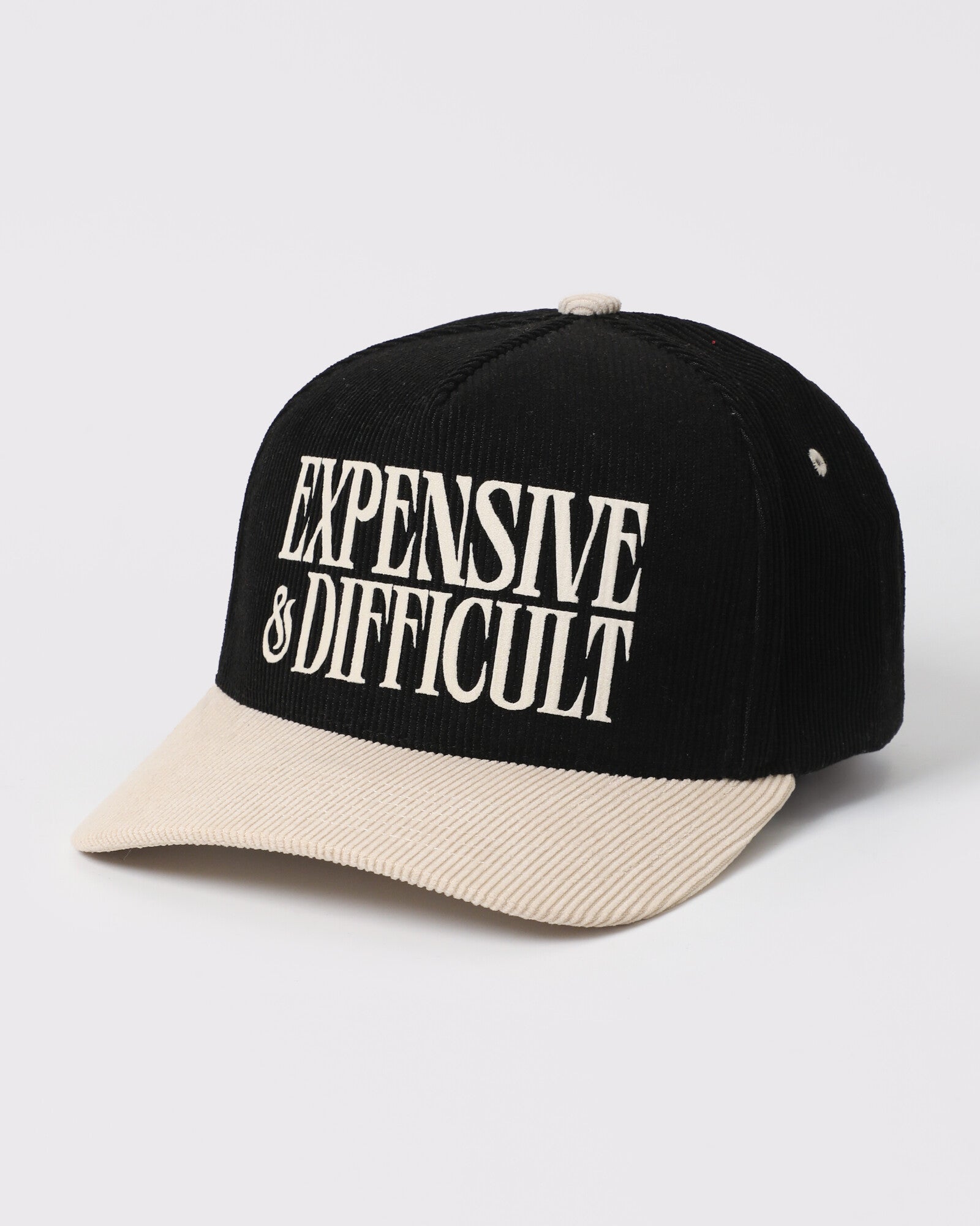 Expensive and Difficult corduroy trucker Cream Black