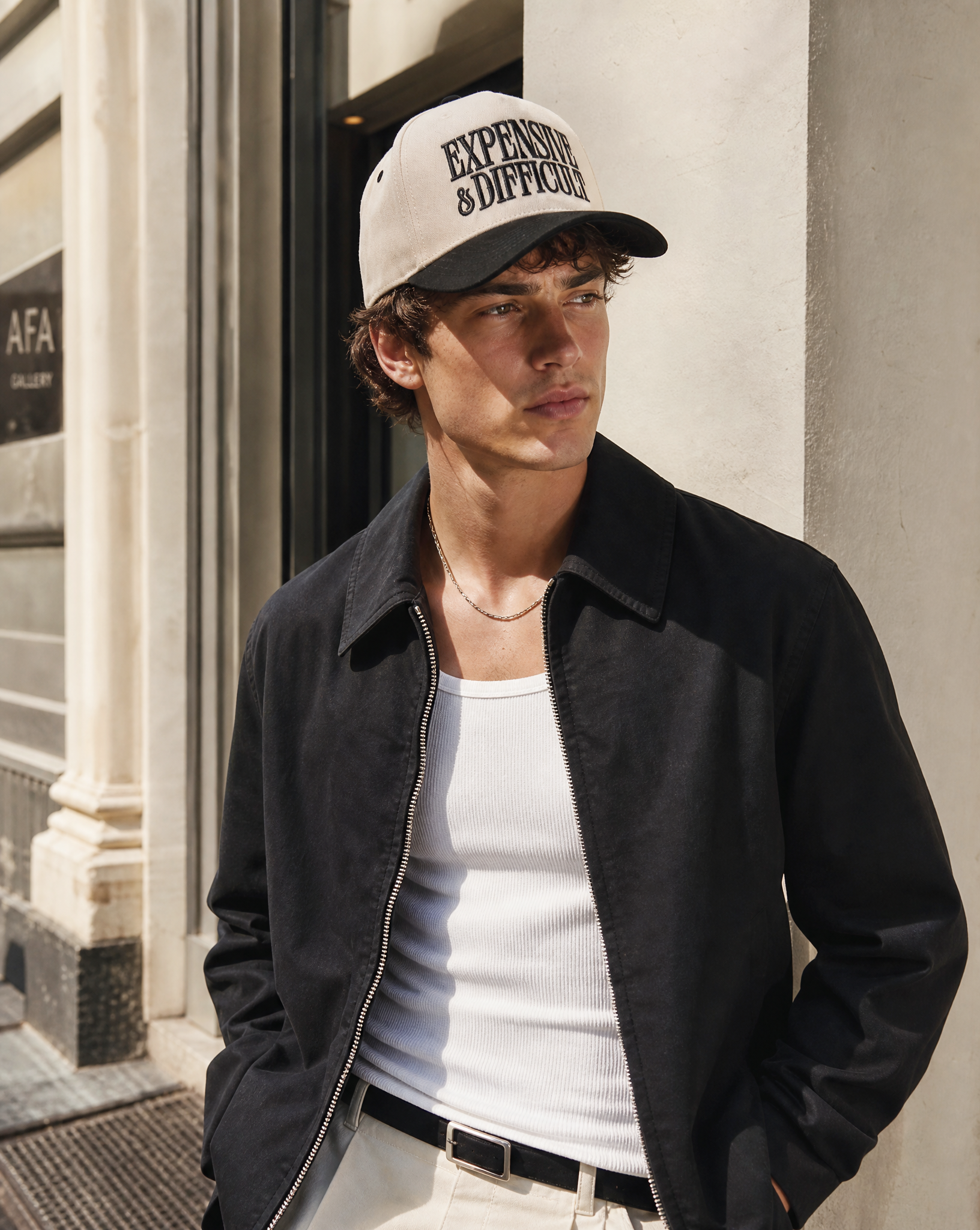 Expensive & Difficult Embroidered Two-Tone Trucker Hat